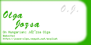 olga jozsa business card